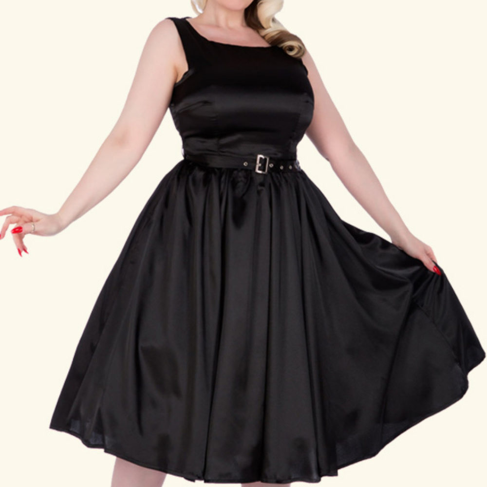 50s Party Fit Flare Sexy Shiny Swing Retro Dress